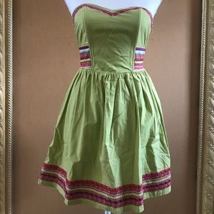 Green embroidered sundress
